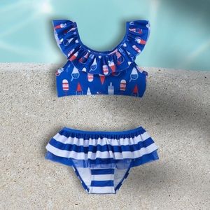 Cat & Jack Baby Girls Ice Cream Ruffle Bikini